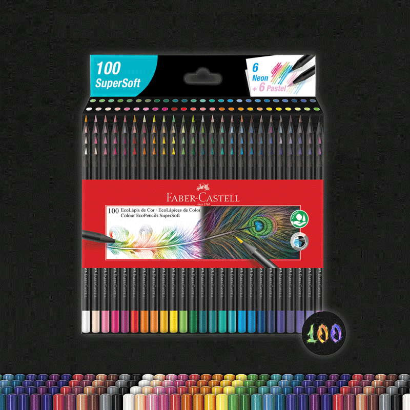 100 Lapices de Colores SuperSoft Faber-Castell