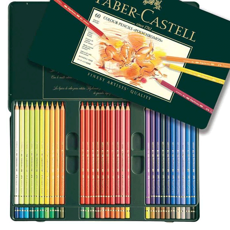 Lata de lápices Polychromos Faber Castell 60 colores