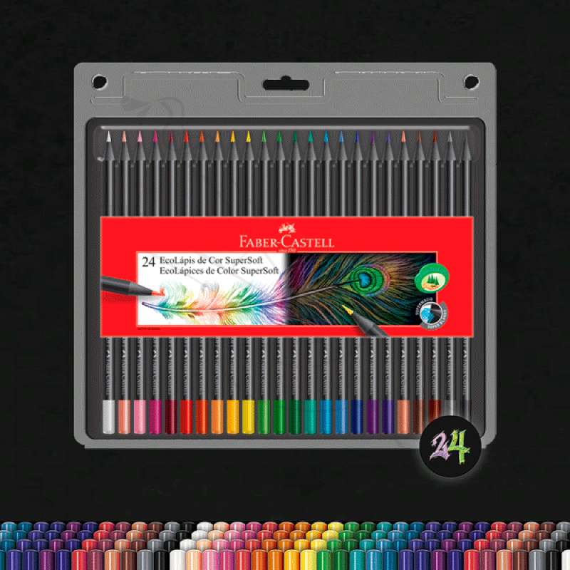 24 Lapices de Colores SuperSoft Faber-Castell