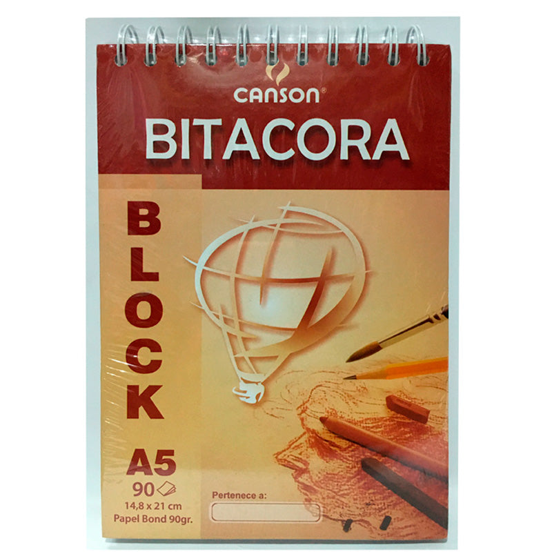 Block Anillado Bitacora Canson A5 90g