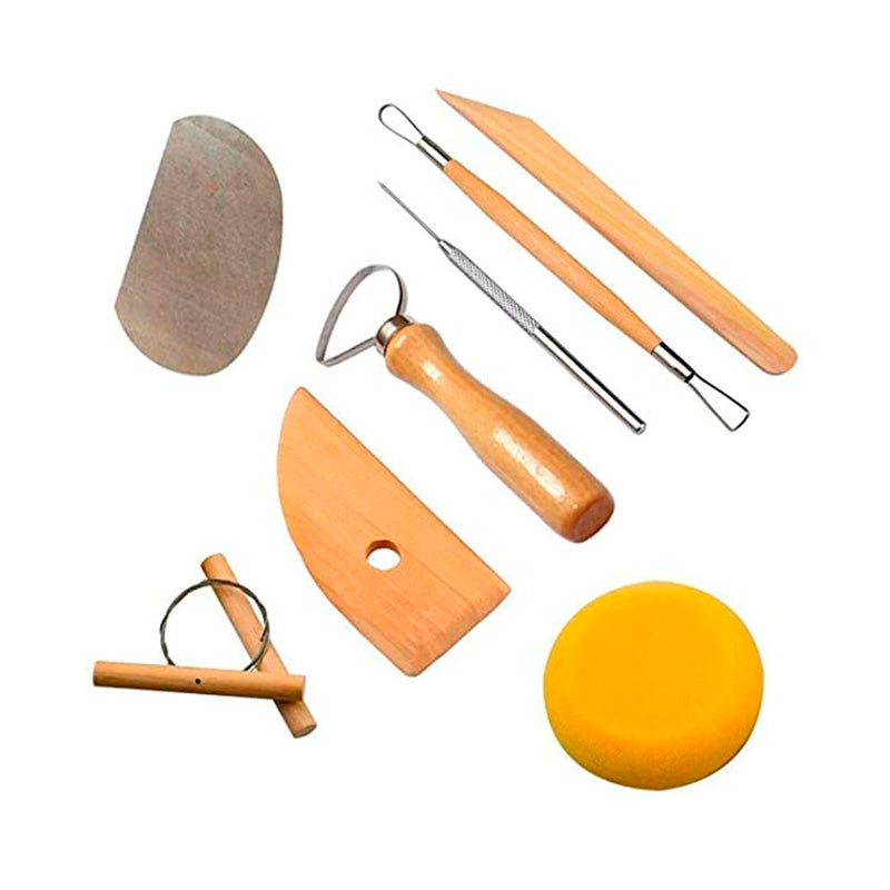 Set de 8 herramientas para modelar arcilla