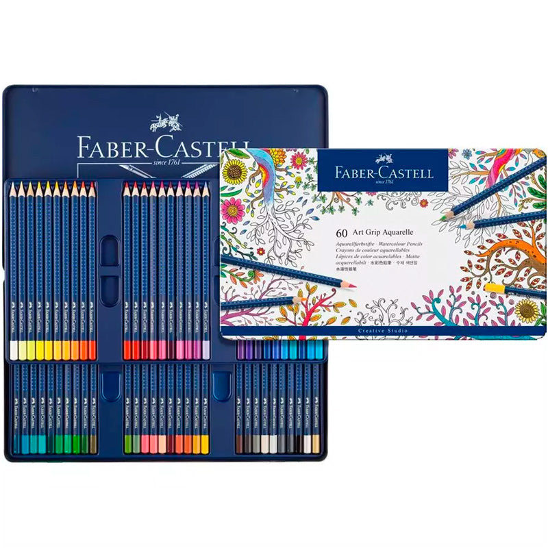 Lápices Acuarelables Lata X 36 Colores Faber Castell