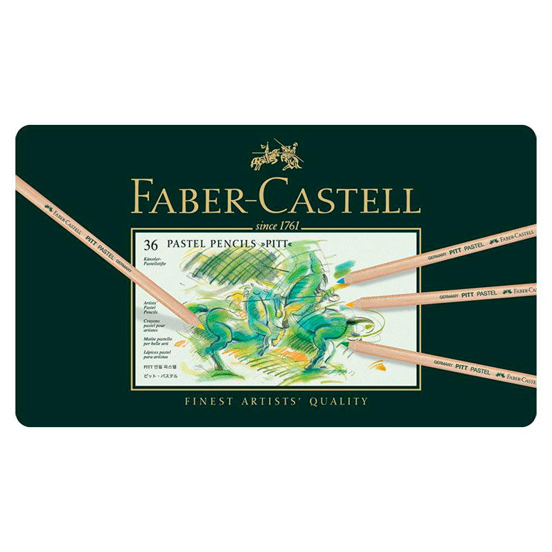 Lata de lápices Faber Castell Pitt Pastel 36 colores