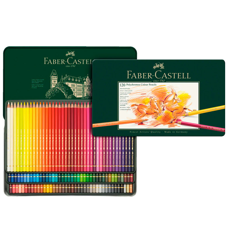 Lata de lápices Polychromos Faber Castell 120 colores