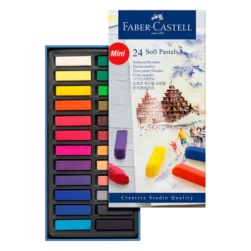 Tiza pastel 24 colores Faber Castell Creative Studio Mini