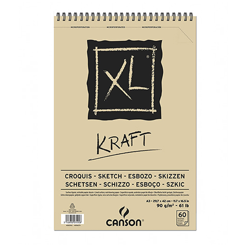 Canson XL Kraft A3 60 hojas 90Gr Anillado