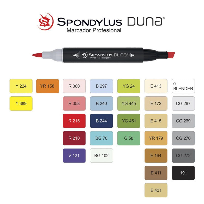 Marcador Profesional Recargable Duna - Spondylus