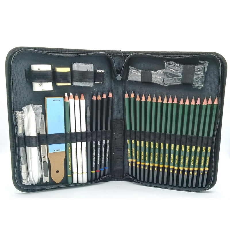 Kit de dibujo profesional 42 piezas - lapices grafito