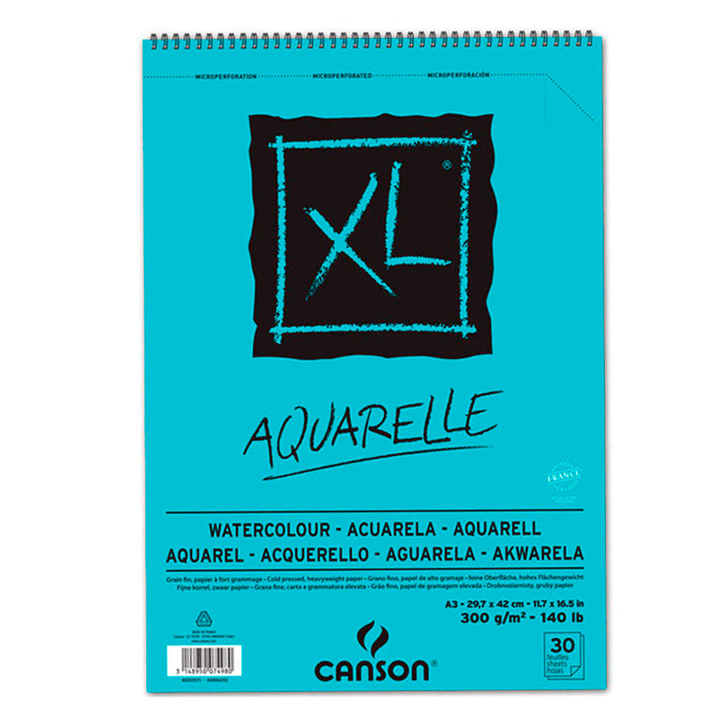 Block Canson XL Aquarelle Acuarela 30h A3 300g