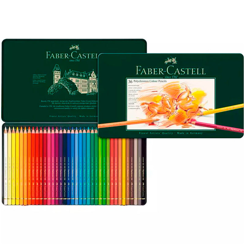 Lata de lápices Polychromos Faber Castell 36 colores