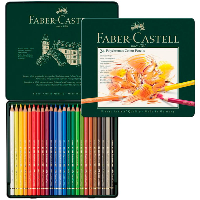Lata de lápices Polychromos Faber Castell 24 colores